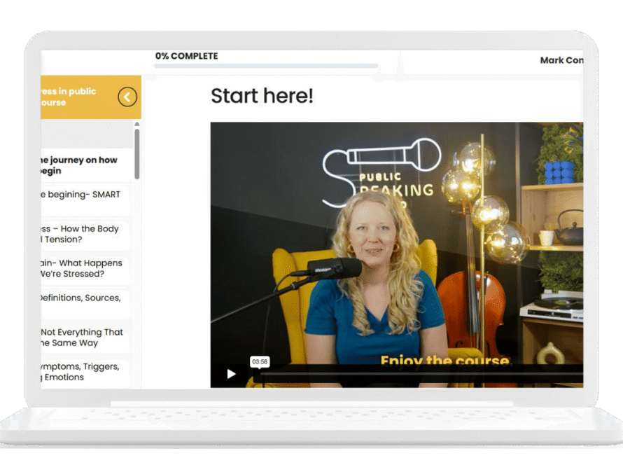 Stress Management Before Public Speaking - Online Course